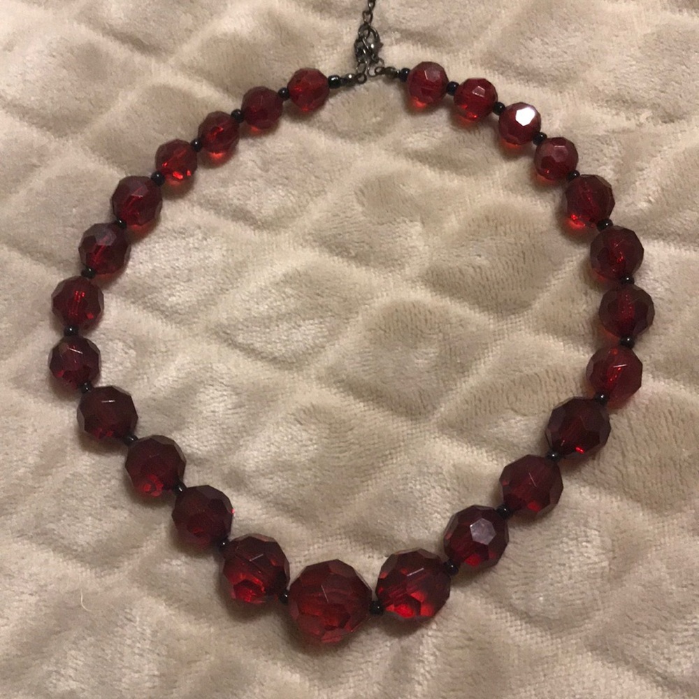 3/$13 Red bead necklace 18”